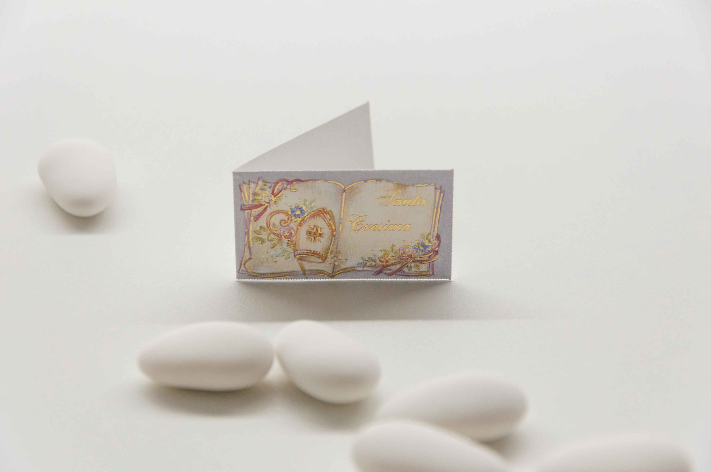 Kärtchen Firmung - Santa Cresima - Buch und Mitra