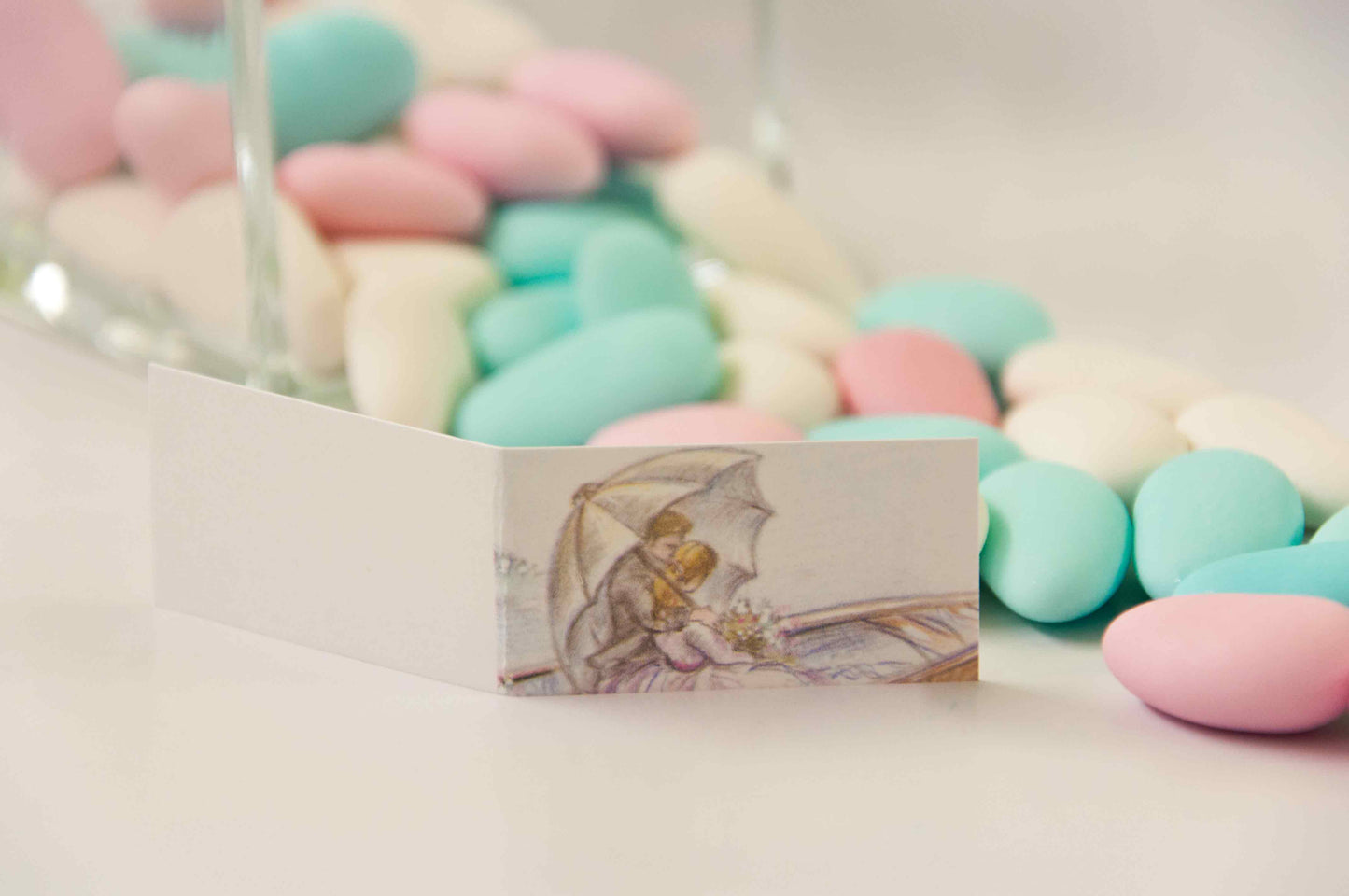 Kärtchen Hochzeit - Paar im Boot