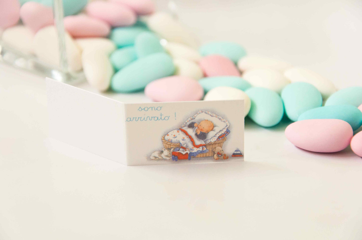 Kärtchen Taufe - sono arrivata / sono arrivato