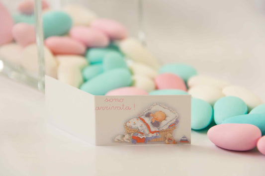 Kärtchen Taufe - sono arrivata / sono arrivato