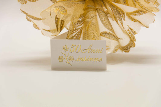 Kärtchen Hochzeit 50 Anni insieme