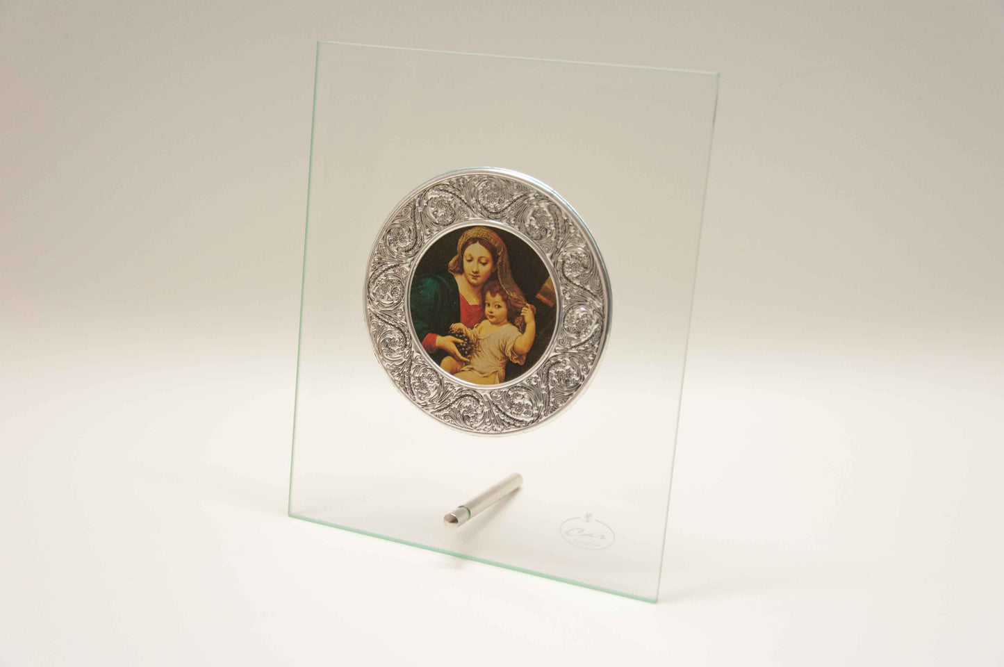 Ikone Glas - Madonna auf Plakette
