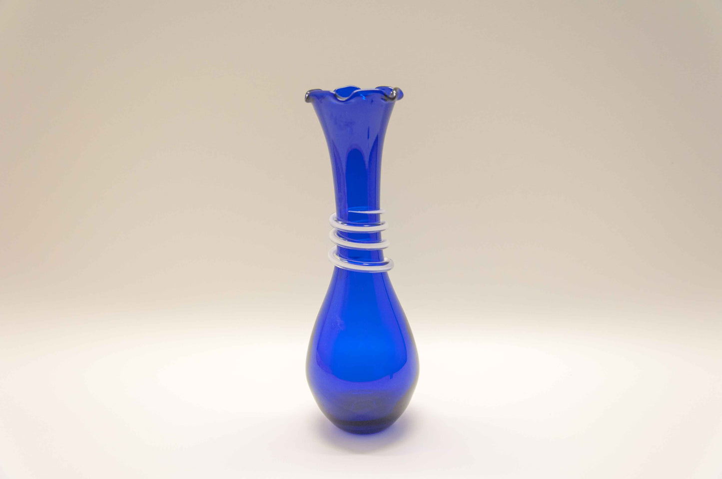 Blumenvase Spirale - blau