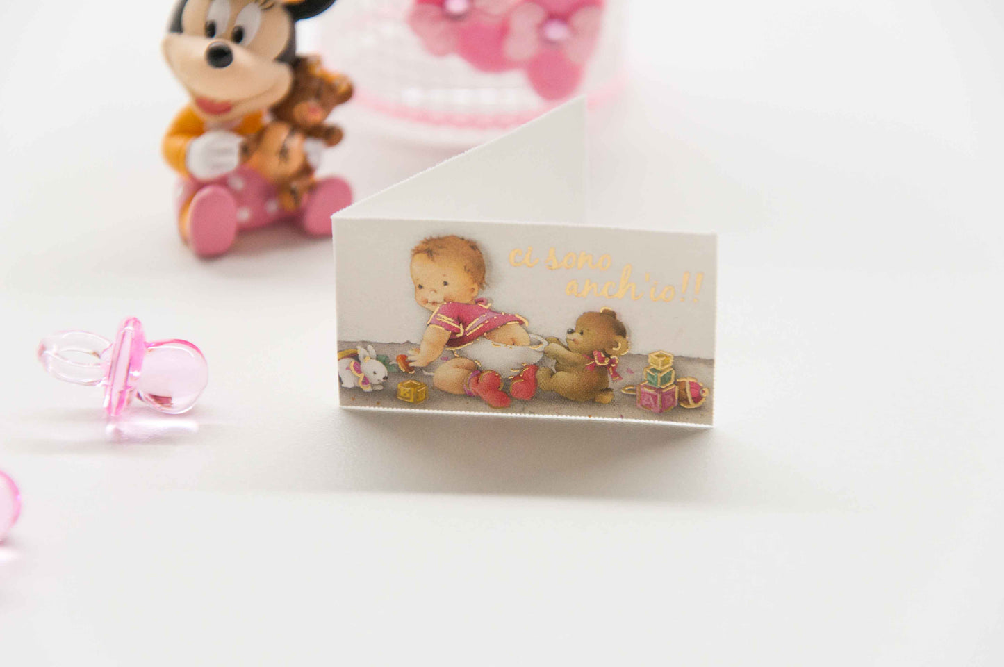 Kärtchen Taufe - Schlafend auf Kissen