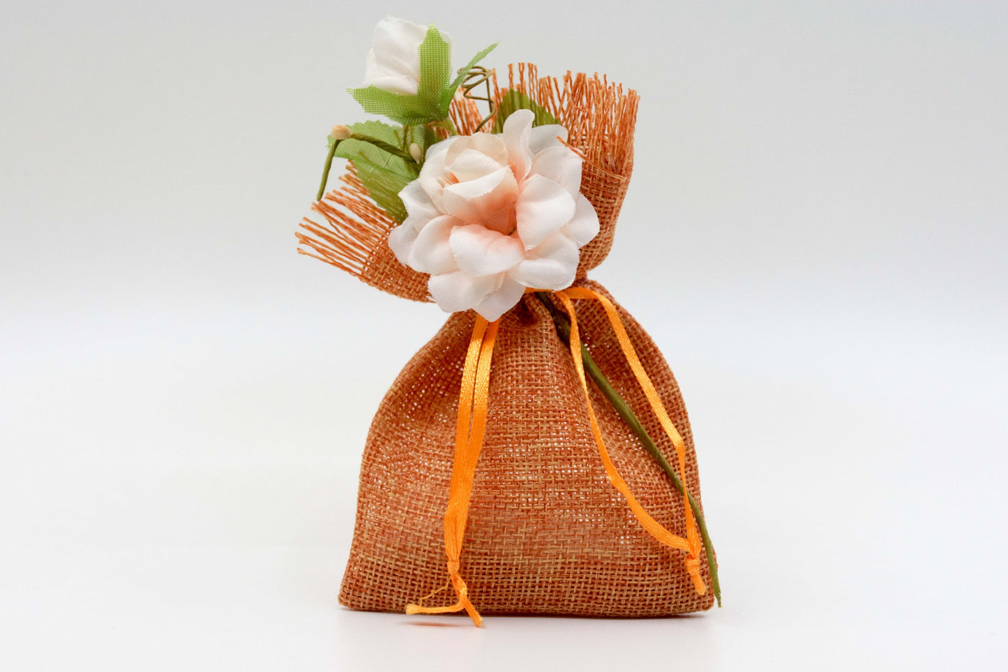 Tüll Säckchen Jute - orange
