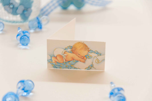 Kärtchen Taufe - Kind schlafend